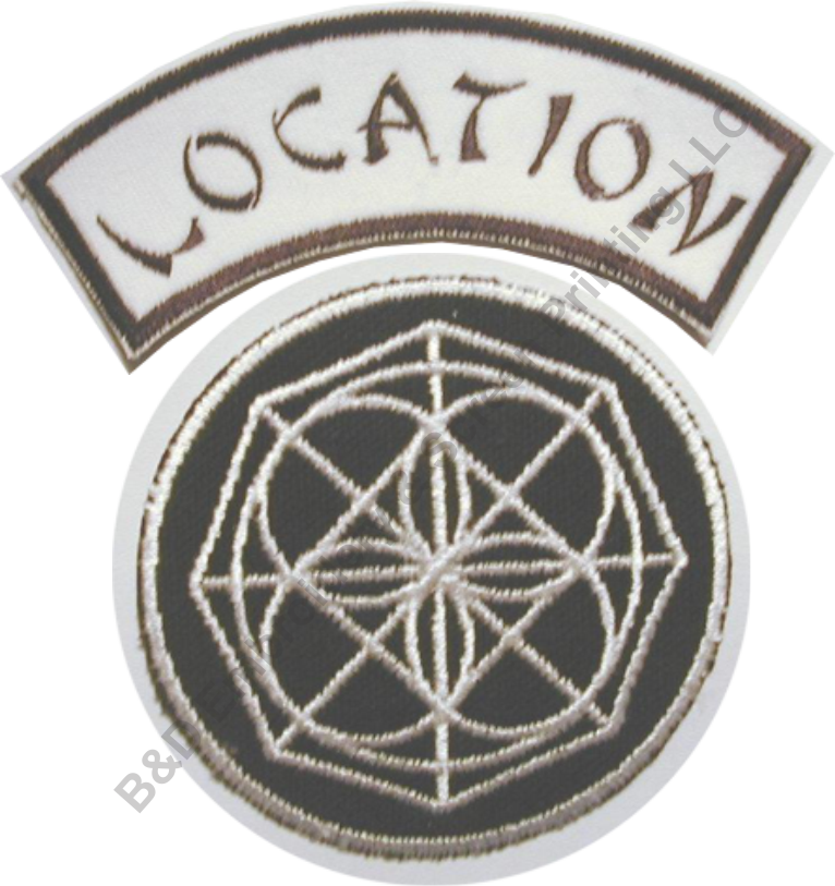 Ed Parker Kenpo Karate Universal Wheel and White location rocker patch